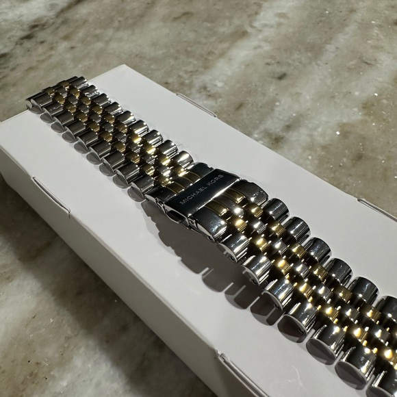 Never used! Michael Kors Apple Watch two tone stainlesss steel band. - Picture 7 of 8